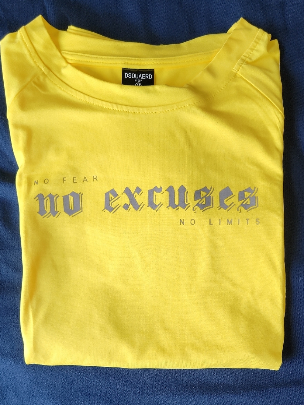 Yellow "No Excuses" Graphic Tee